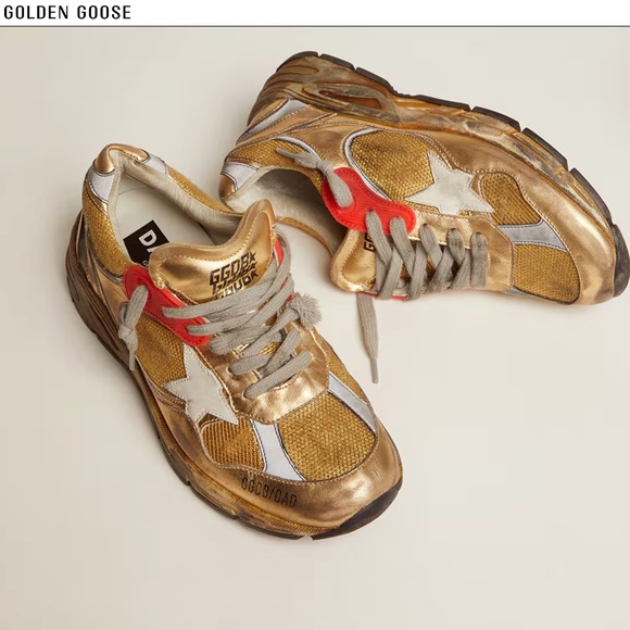 GGDB GOLDEN GOOSE Women's Dad-Star gold with white star, 39 - Picture 3 of 13